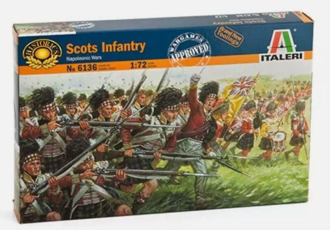 Italeri 6136 1/72 Scale Napoleonic Wars Scots Infantry 36 Soldiers