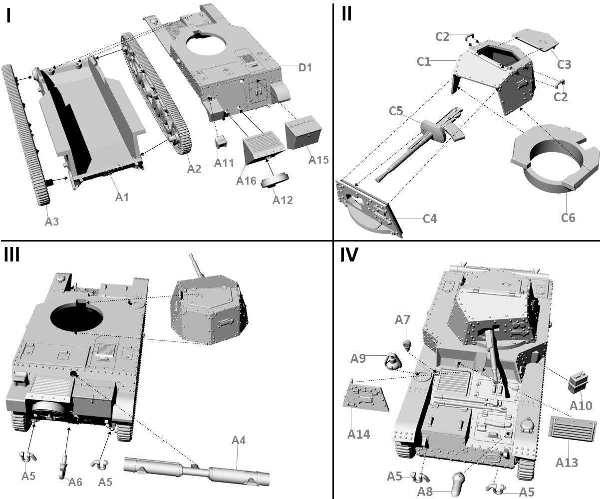 First to fight kits 1:72 Scale French reconnaissance tank AMR35 ZT 1b