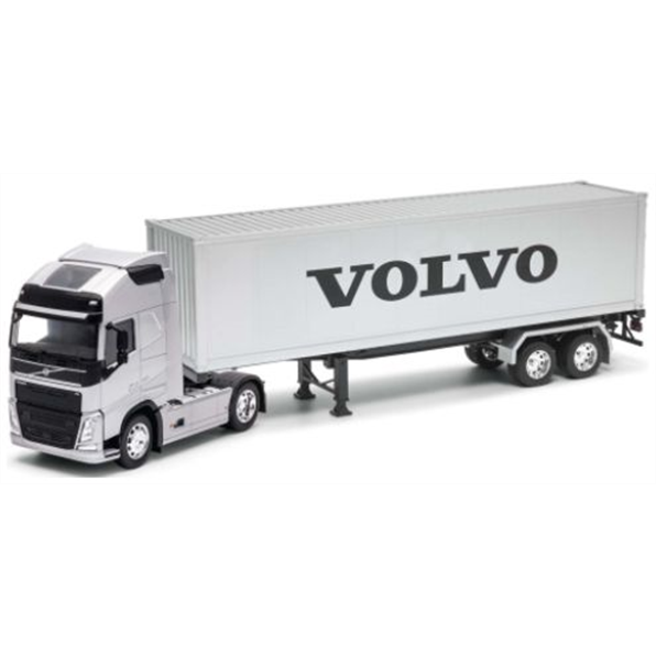 Welly 1:32 Scale Scania R 730 w/Container Trailer Silver