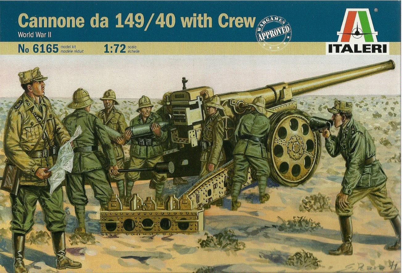 Italeri 6165 1:72 Scale Cannone da 149/40 with Crew