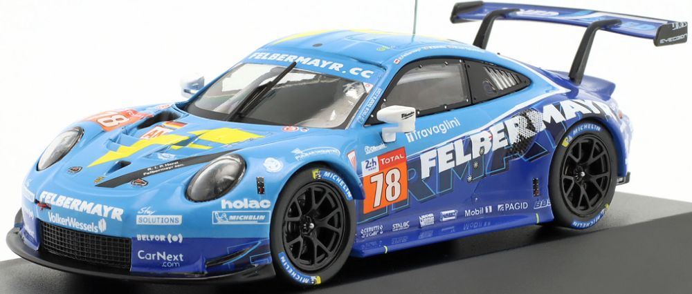 IXO 1:43 Scale Porsche 911 RSR #78 24h Le Mans 2020 Beretta/Felbermayr/van Splunteren