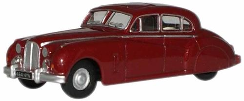 Oxford Diecast 1:76 Scale Jaguar Mk7M Met Claret (Queen Mother)