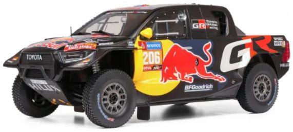 IXO  1:18th Scale Toyota GR DKR Hilux Evo T1U Rally Dakar 2024 #206 L.Moraes/A.Monleon