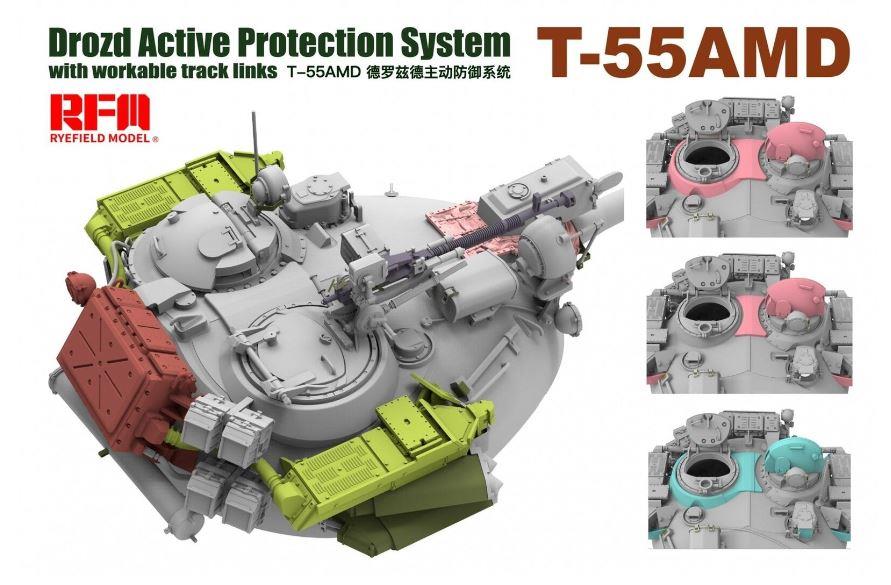 Rye Field UK  5091 1/35 Scale T-55AMD Drozd Active Protection System Model Kit