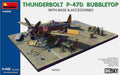 Miniart 48018 1:48 Scale P-47 D Thunderbolt Bubbletop with Base &amp; Accessories