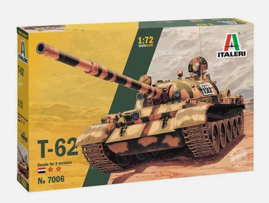 Italeri 7006 1/72 Scale T 62 Russian Tank Military Model Kit