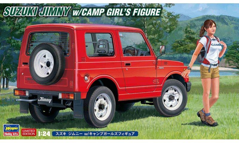 Hasegawa 1:24 Scale Suzuki Jimny With Camp Girl?s Figure Kit