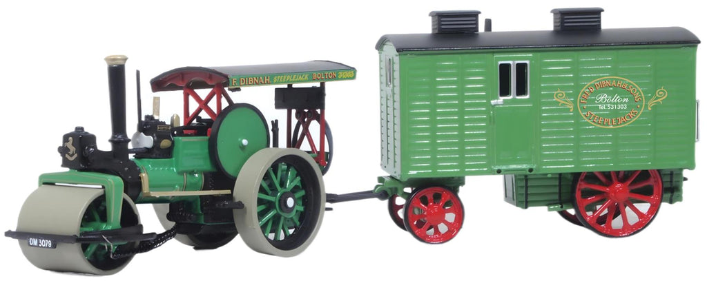 Oxford Diecast 1:76 Scale Aveling + Porter Road Roller + L.Wagon Fred Dibnah