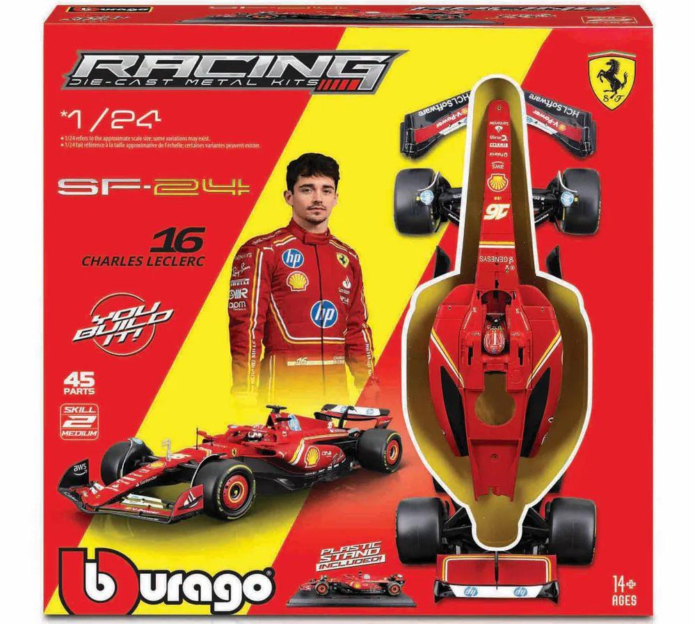 Burago 1:24 Scale Ferrari F1 SF-24 Model Kit - Leclerc 2024