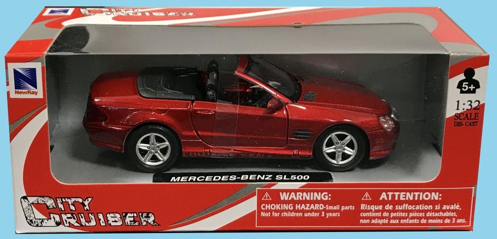 New-Ray 1:32 Scale Mercedes Benz SL500 Red (Asst #50037BG)
