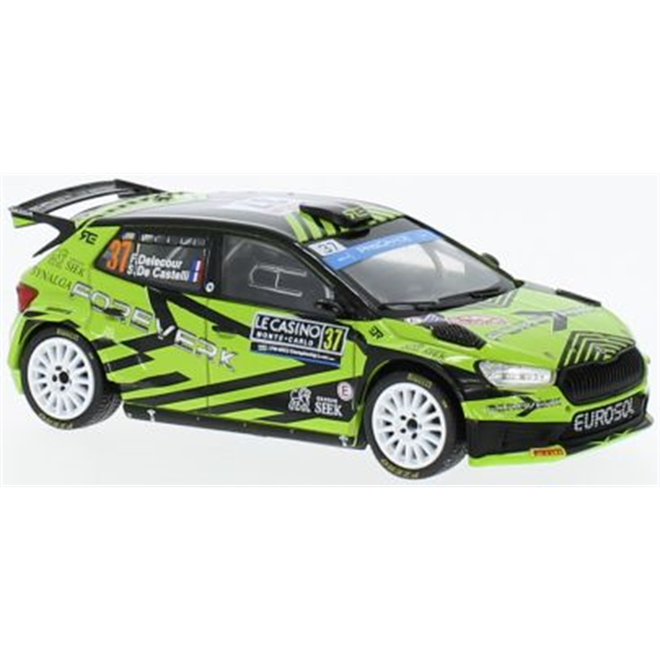 IXO 1:43 Scale Skoda Fabia #37 WRC2 Rally Monte Carlo 2023 F.Delecour/S.De Castelli