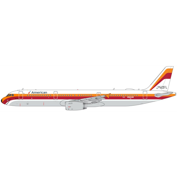 Gemini Jets 1:400 Scale Airbus A321 American Airlines N582US 'PSA' Heritage Livery